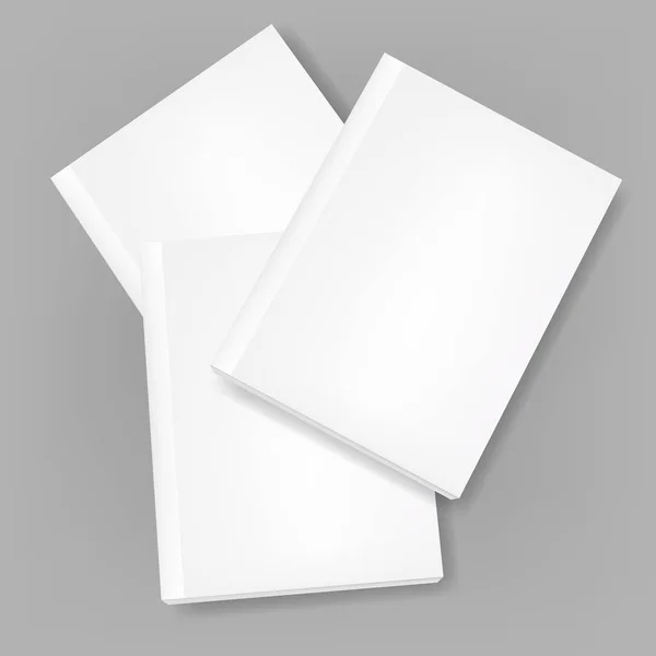 Üç ince kitap/dergi şablon kümesi 