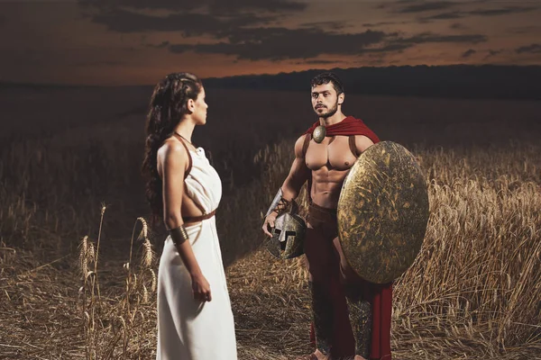 Çift toplantıdan sonra savaş alanında portresi.