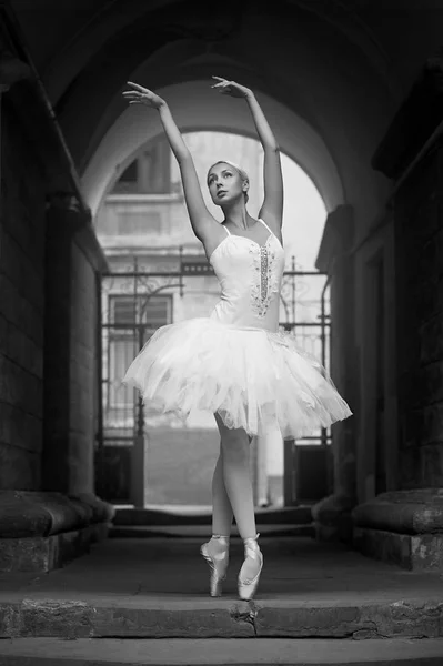 Kvindelig ballerina poserende - Stock-foto