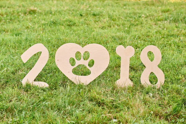 Çok güzel mutlu fox terrier köpek park 2018 yeni yıl greetin