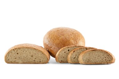 Beyazda izole edilmiş taze ekmek