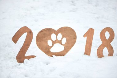 Mutlu yıllar 2018 tebrik kartı.