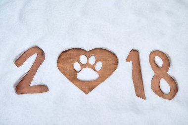 Mutlu yıllar 2018 tebrik kartı.