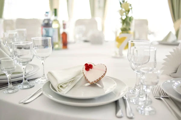 Lebkuchenherz für Hochzeitsgast — Stockfoto