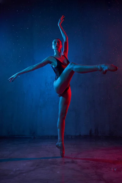 Ballerina dancing wearing pointes.