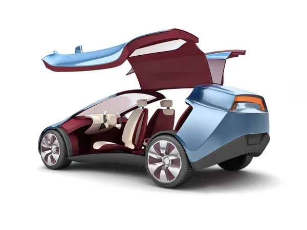 Elektrische conceptauto. 3D-rendering — Stockfoto