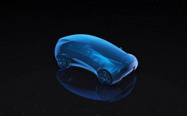 Gelecek x-ışını konsept otomobil. 3D render