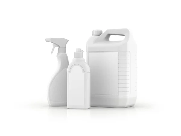Λευκό πλαστικό μπουκάλι, 3d rendering — Φωτογραφία Αρχείου