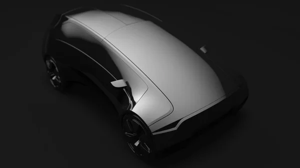 Oryginalny samochód koncepcyjny projekt, 3d render — Zdjęcie stockowe