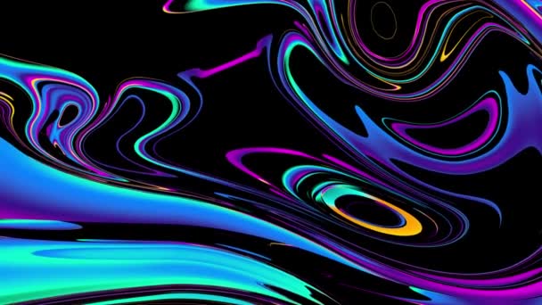 Створені Кольори Плину Trendy Vibrant Fluid Colors Рендеринг — стокове відео
