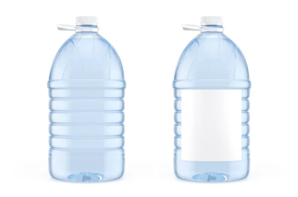 Δύο Πλαστικά Μπουκάλια Λευκό Καπάκι Εικονογράφηση — Φωτογραφία Αρχείου