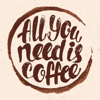 Kahve yazı ihtiyacın var. El tek ihtiyacınız yazılı c olduğunu