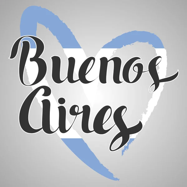 Buenos Aires lettering. Hand written Buenos Aires. Modern hand l