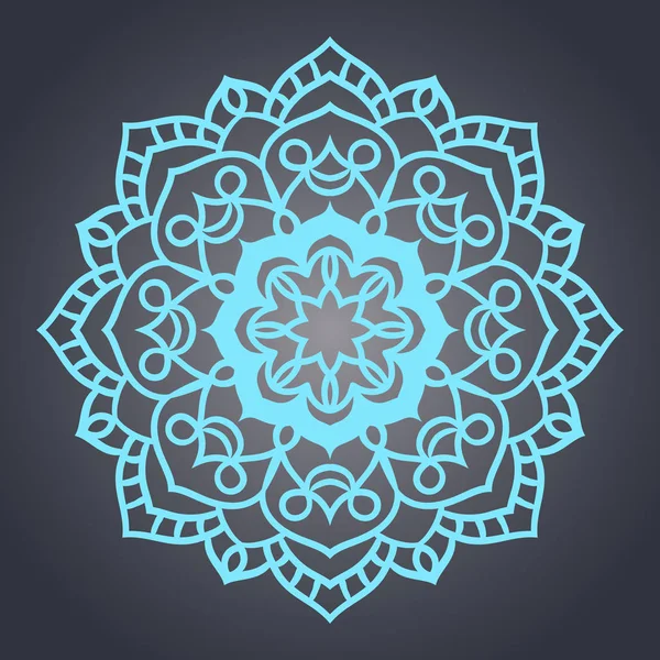 Çiçek Mandala. Etnik desen. Yuvarlak Mandala satır. Vektör l