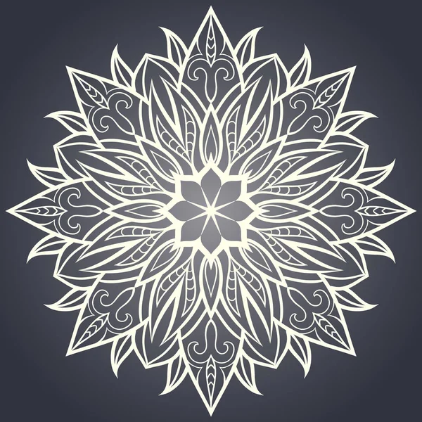 Mandala de flores. Patrón étnico. Mandala redondo de líneas. Vector i — Foto de Stock