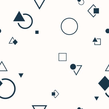 Memphis tarzı soyut seamless modeli. Renkli geometrik d