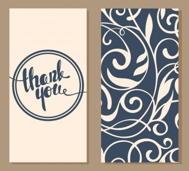 Kart dizisini. Teşekkür Kartpostalı. Güzellik tasarımlar. Vintage invita