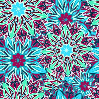 Sorunsuz yuvarlak süsleme desen. Sorunsuz mandala desen