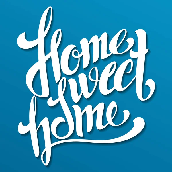 Home Sweet Home Schriftzug. Handgemachte Kalligraphie, Vektorillustrationen — Stockvektor