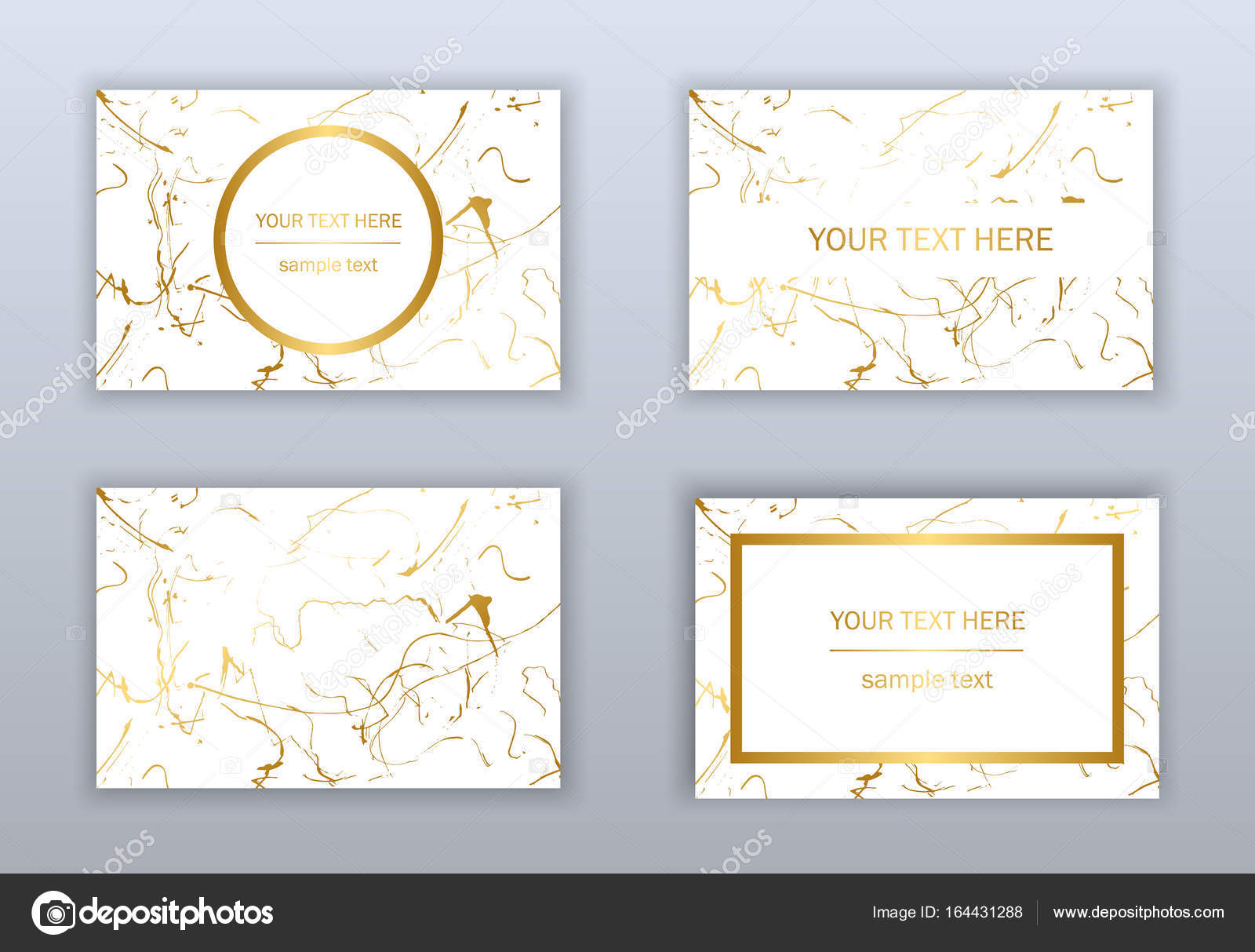 Set of white, black and gold business cards templates. Modern ab Inside Black And White Business Cards Templates Free