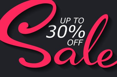 Satış banner şablon tasarımı. El yazısı Satılık