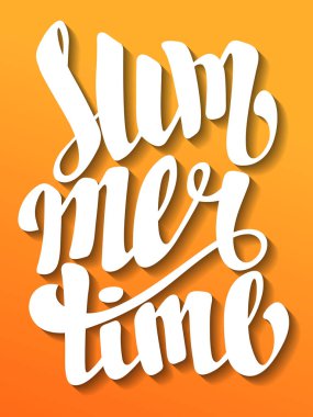 Yaz aylarında yazı. El yapımı hat. El yazılı 