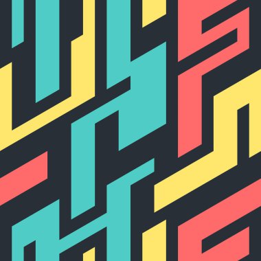 Soyut geometrik renkli desen. Sorunsuz vektör arka plan