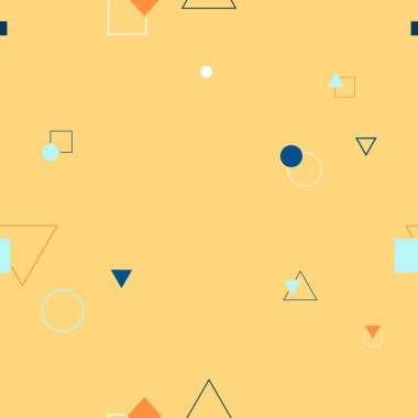 Memphis tarzı soyut seamless modeli. Renkli geometrik d