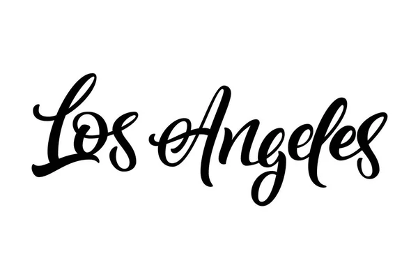 Nome della città scritto a mano. Calligrafia a mano. Los Angeles . — Vettoriale Stock