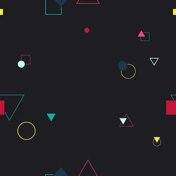 Memphis tarzı soyut seamless modeli. Renkli geometrik d