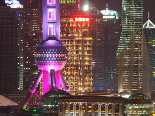 Architettura futuristica del Pudong di Shanghai — Foto Stock