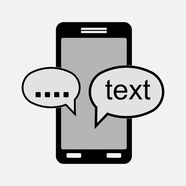 Icono de chat móvil, comunicaciones, cha — Vector de stock