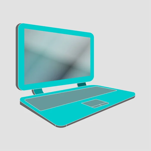 Portátil icono de vector, ordenador portátil — Vector de stock