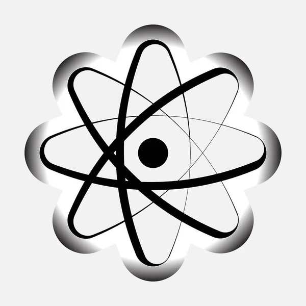 Icon atom model of the atom, atomic symbo — Stock Vector