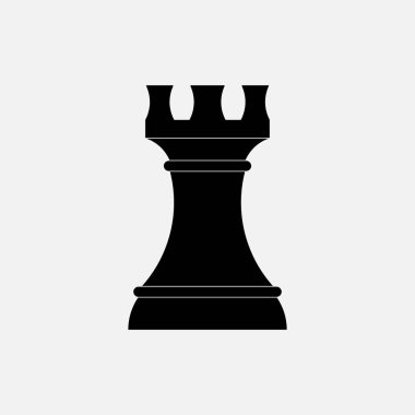Simge strateji, satranç şekil, siyah yuvarlak, vektör görüntü
