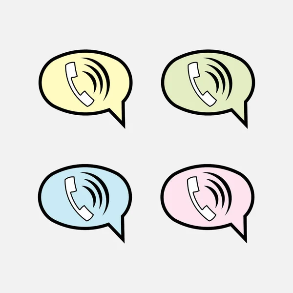 Εικονίδιο μήνυμα chat υποστήριξη δικτύου, ακουστικό — Διανυσματικό Αρχείο