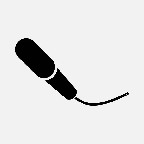 Micrófono icono, audio, comynikation — Vector de stock
