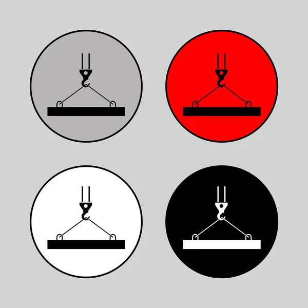 Pictograph crane krok — Stock vektor