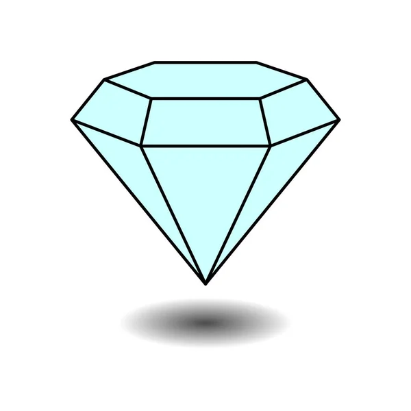 Etykieta ikona diament biżuteria, biżuteria, — Wektor stockowy