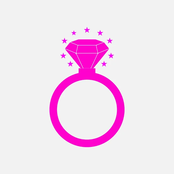 图标的钻石戒指婚礼 — 图库矢量图片