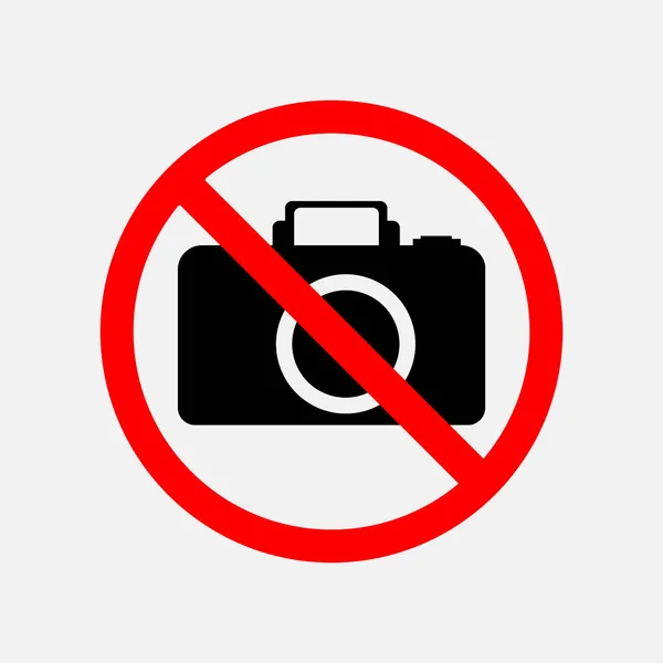 A sign can not be photographed, no photo — Stock Vector