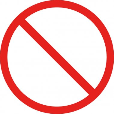 Red sign not allowed clipart