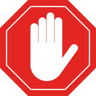 Kırmızı dur işareti kol Stop