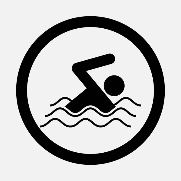 Symbolschwimmen, Schwimmen — Stockvektor