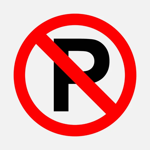 Señal de prohibición, no hay aparcamiento — Vector de stock