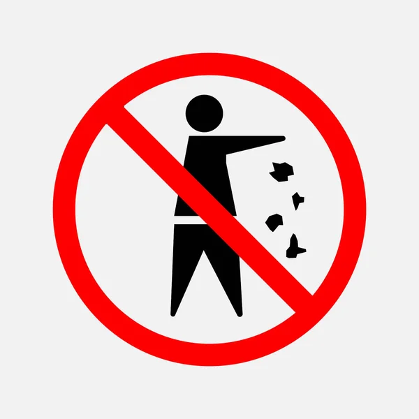 Está prohibido tirar basura. — Archivo Imágenes Vectoriales