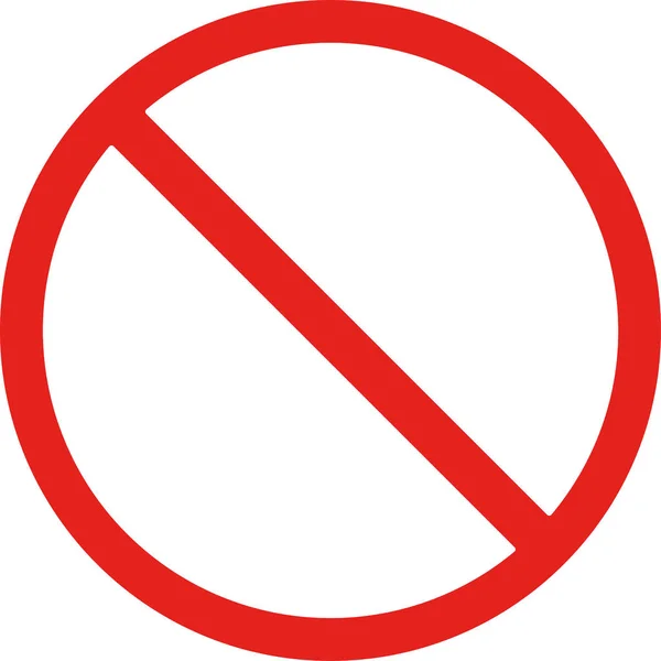 不允许使用的红色标志 — 图库矢量图片