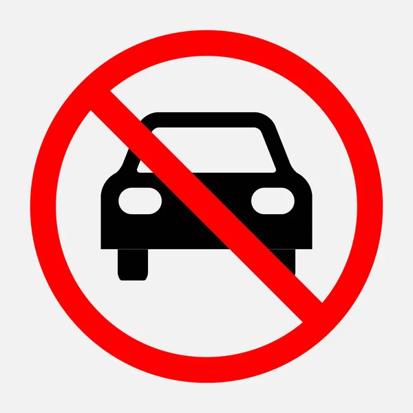 記号を禁止する交通の車の旅行は禁止されています — ストックベクタ