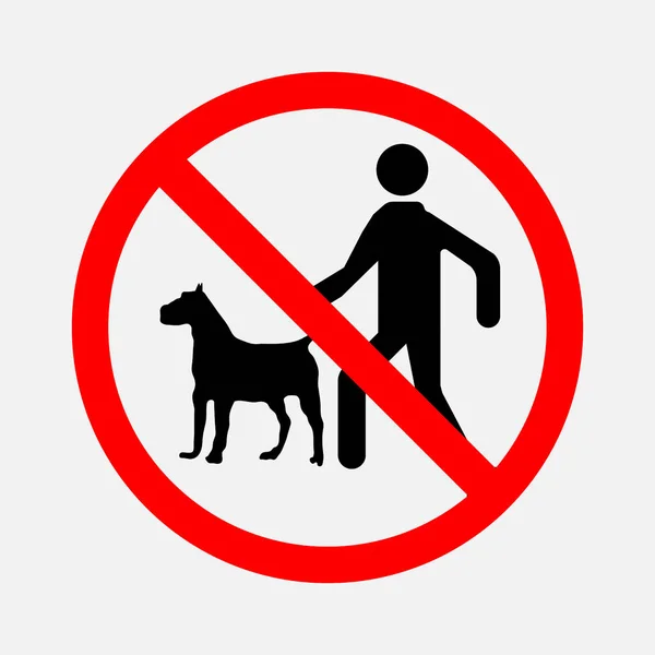 Segni nessun cane — Vettoriale Stock