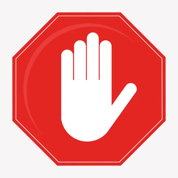 Red stop arm STOP - Stok Vektor